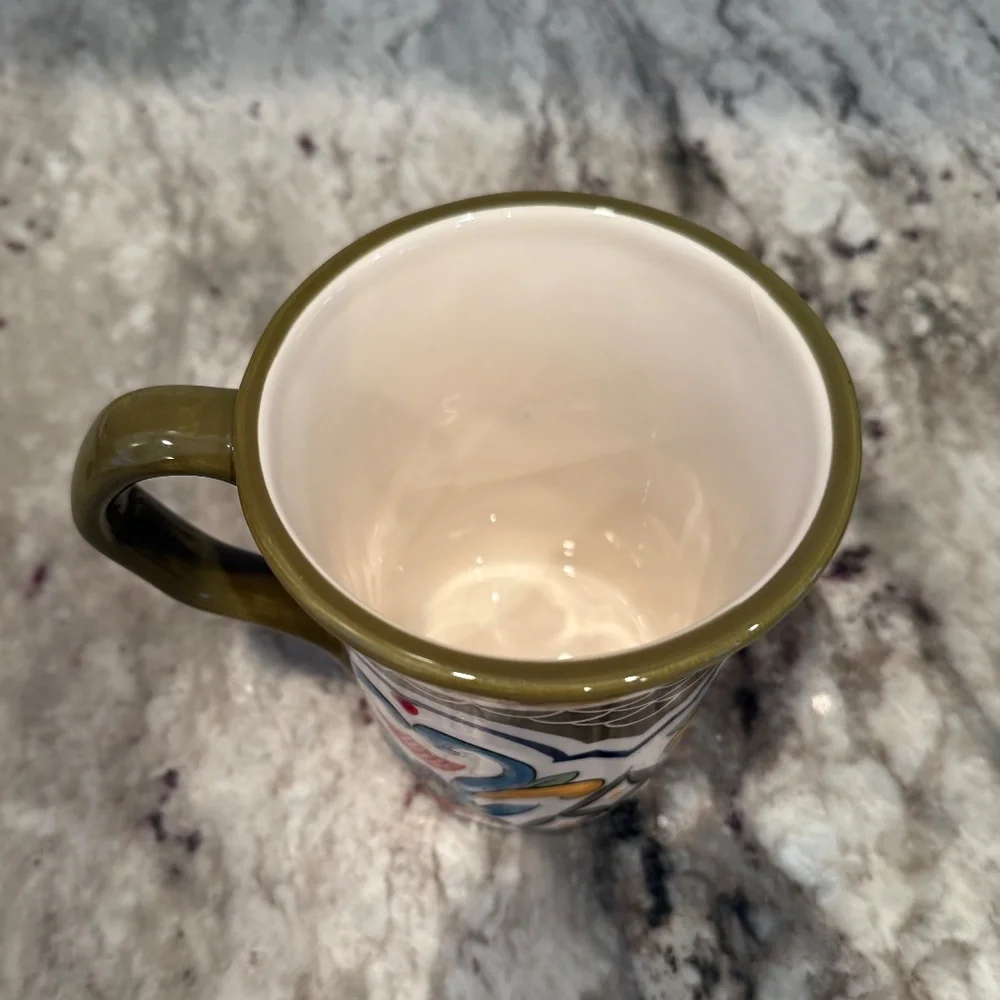 Pier One Imports Mug Reyanna Hand Painted Earthenware Dishwasher Safe